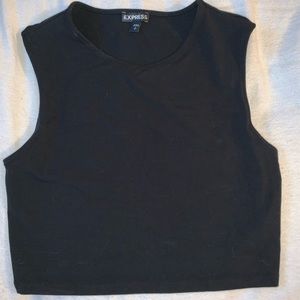 Express black crop top